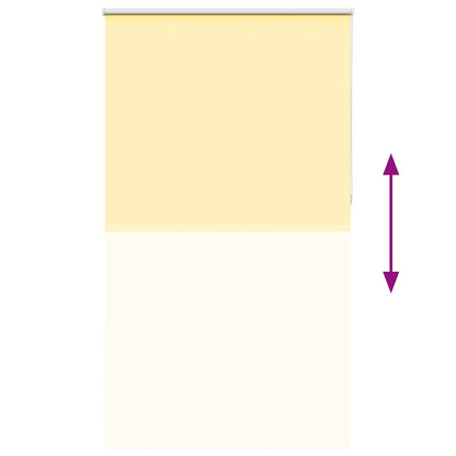 Roller Blind Blackout Yellow 125x210 cm Fabric Width 121.6 cm Polyester
