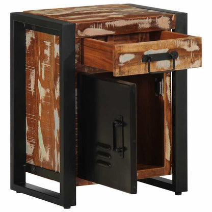 Bedside Cabinet Multicolour 40x30x50 cm Solid Wood Reclaimed