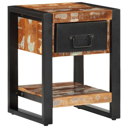 Bedside Cabinet Multicolour 35x34x45 cm Solid Wood Reclaimed