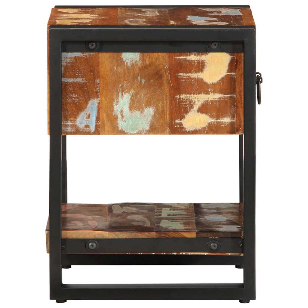 Bedside Cabinet Multicolour 35x34x45 cm Solid Wood Reclaimed