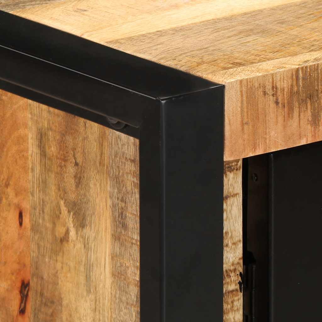 Console Cabinet 90x35x75 cm Solid Rough Wood Mango