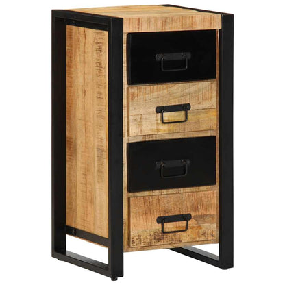 Drawer Cabinet 40x40x90 cm Solid Rough Wood Mango
