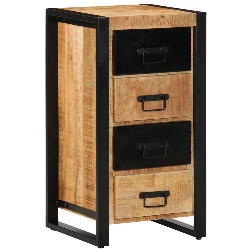 Drawer Cabinet 40x40x90 cm Solid Rough Wood Mango