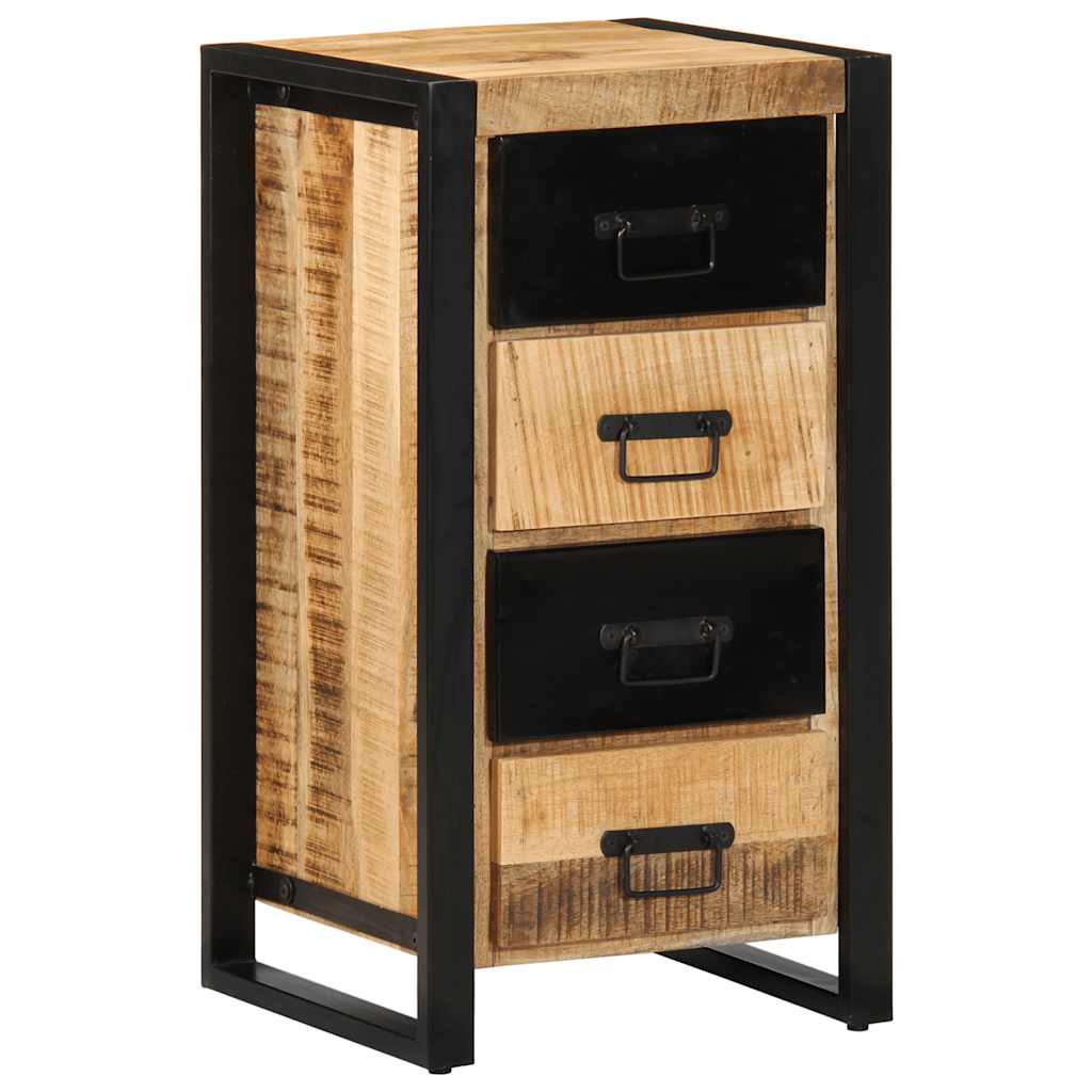 Drawer Cabinet 40x40x90 cm Solid Rough Wood Mango