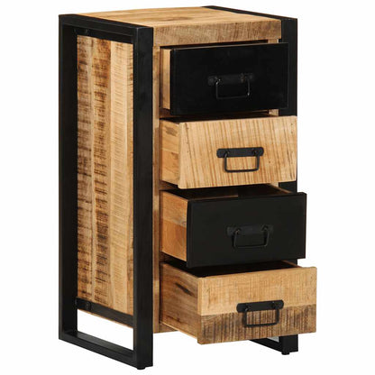 Drawer Cabinet 40x40x90 cm Solid Rough Wood Mango