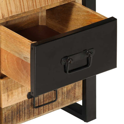 Drawer Cabinet 40x40x90 cm Solid Rough Wood Mango