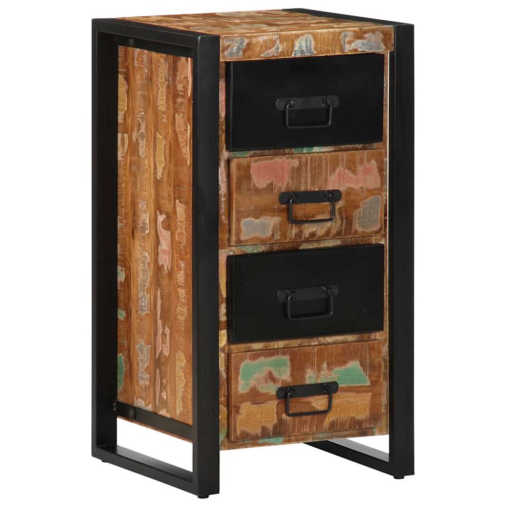 Drawer Cabinet Multicolour 40x40x75 cm Solid Wood Reclaimed
