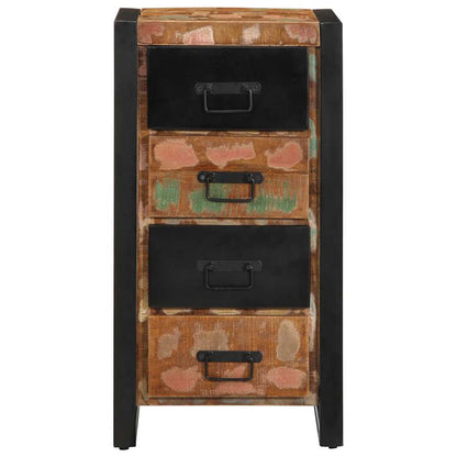 Drawer Cabinet Multicolour 40x40x90 cm Solid Wood Reclaimed