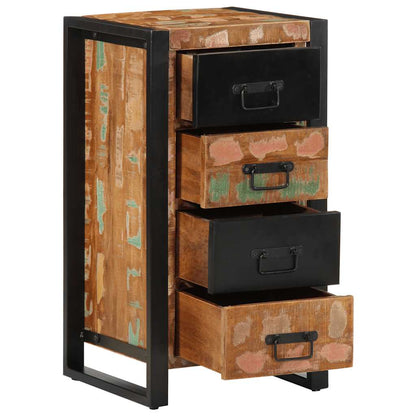 Drawer Cabinet Multicolour 40x40x75 cm Solid Wood Reclaimed
