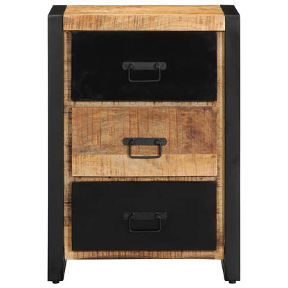 Drawer Cabinet 50x35x70 cm Solid Rough Wood Mango