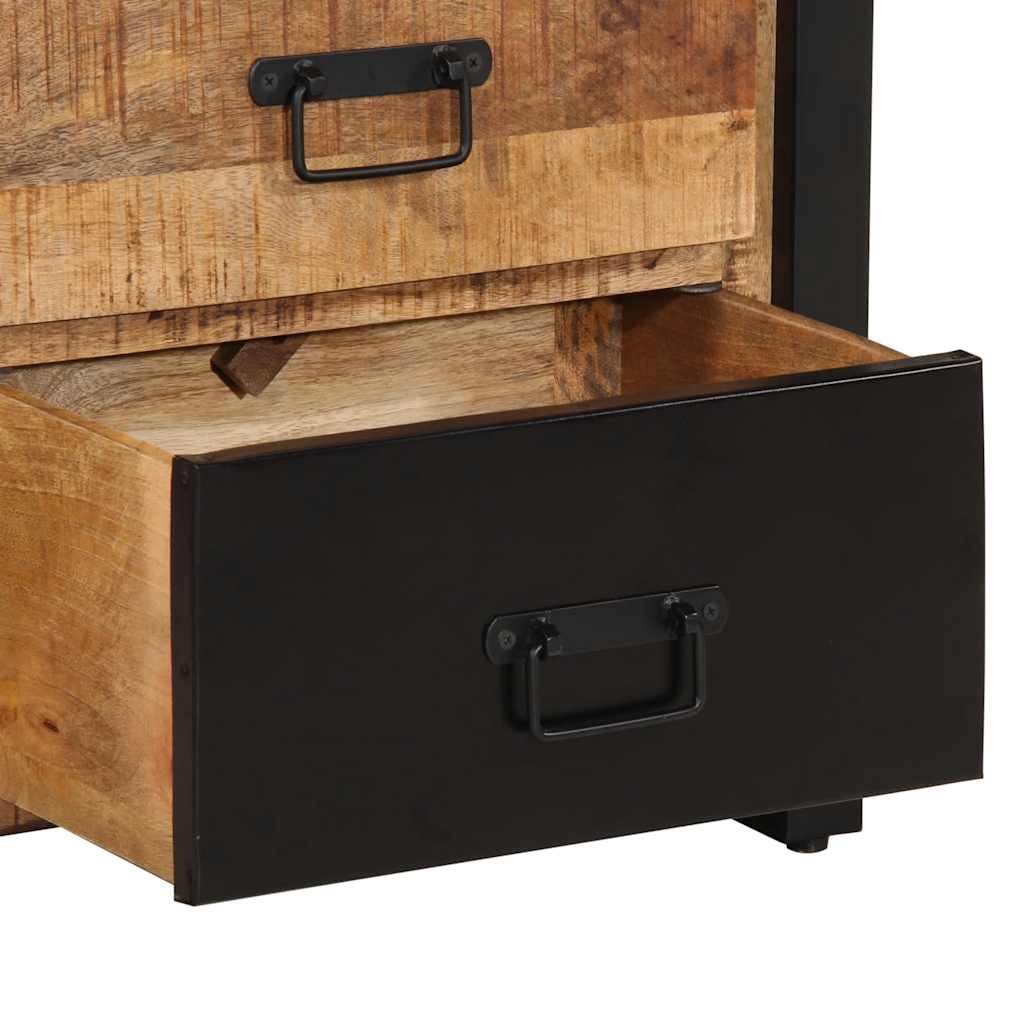 Drawer Cabinet 50x35x70 cm Solid Rough Wood Mango