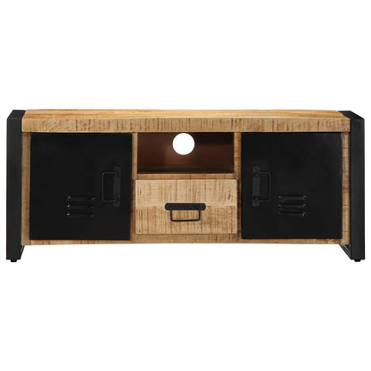 TV Cabinet 100x30x40 cm Solid Rough Wood Mango