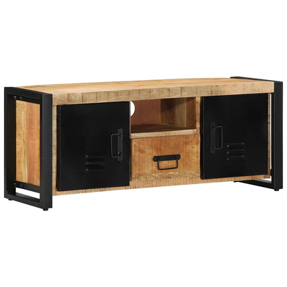 TV Cabinet 100x30x40 cm Solid Rough Wood Mango