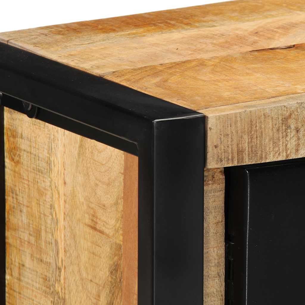 TV Cabinet 100x30x40 cm Solid Rough Wood Mango