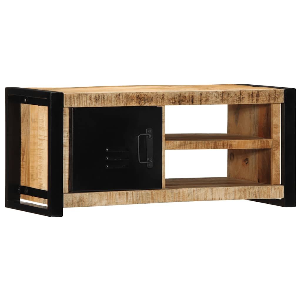 TV Cabinet 80x30x35 cm Solid Rough Wood Mango