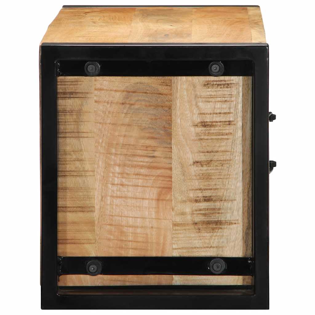 TV Cabinet 80x30x35 cm Solid Rough Wood Mango