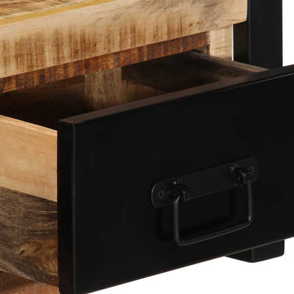 TV Cabinet 100x30x25 cm Solid Rough Wood Mango