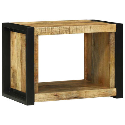 Wall Cube with Storage Brown 55 x 35 x 40 cm Solid Mango Wood