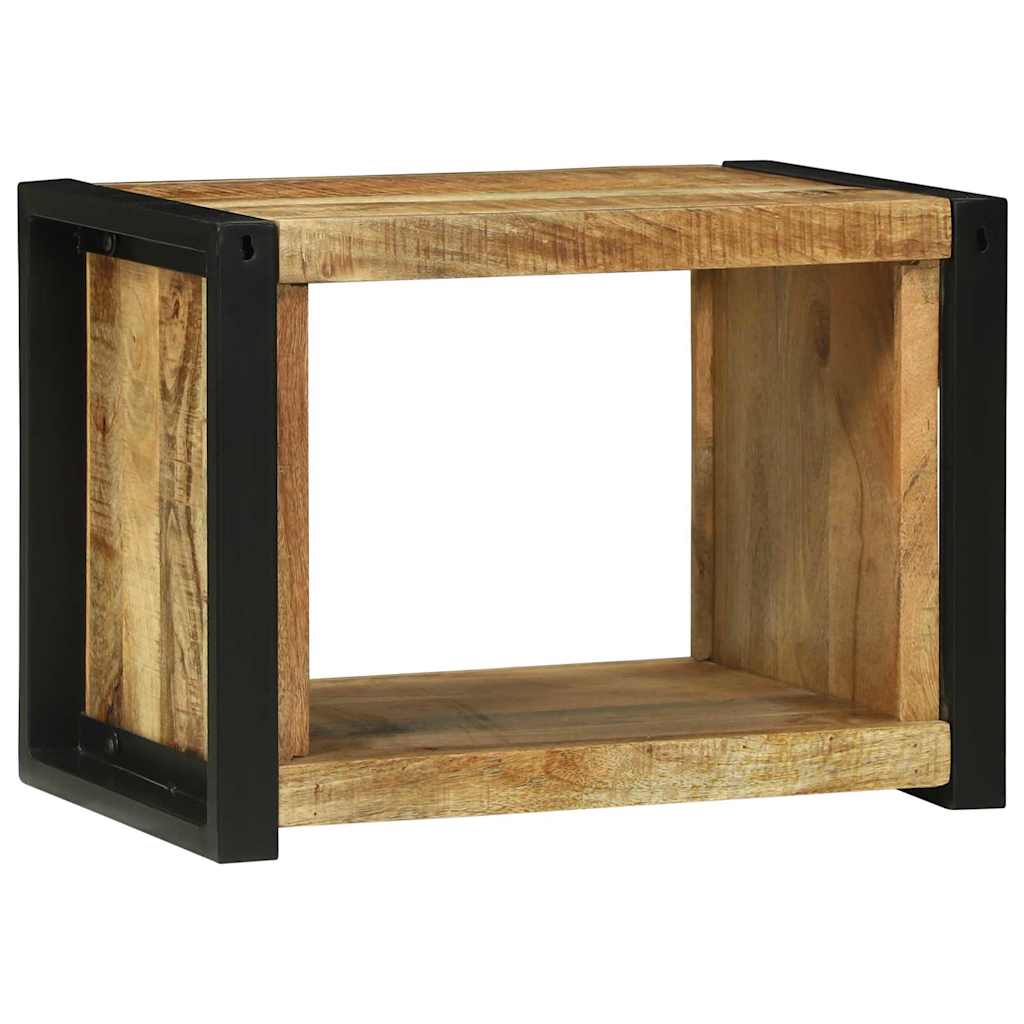 Wall Cube with Storage Brown 55 x 35 x 40 cm Solid Mango Wood