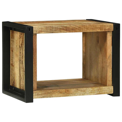 Wall Cube with Storage Brown 55 x 35 x 40 cm Solid Mango Wood