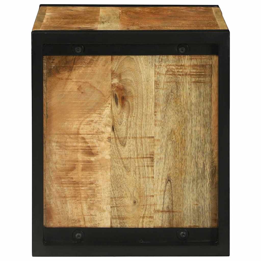 Wall Cube with Storage Brown 55 x 35 x 40 cm Solid Mango Wood