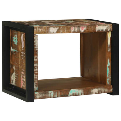 Wall Cube with Storage Brown 55 x 35 x 40 cm Solid Reclaim Wood