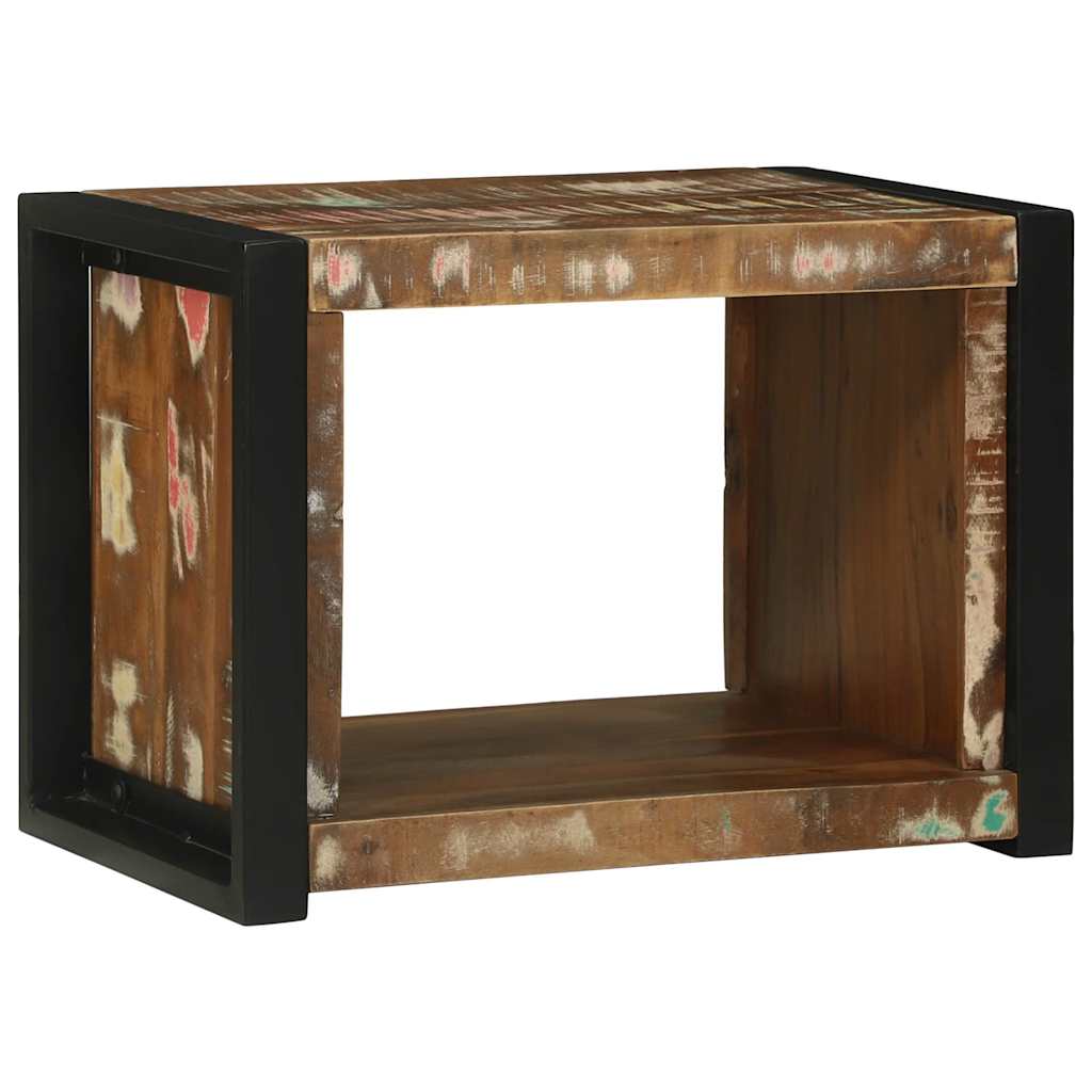 Wall Cube with Storage Brown 55 x 35 x 40 cm Solid Reclaim Wood