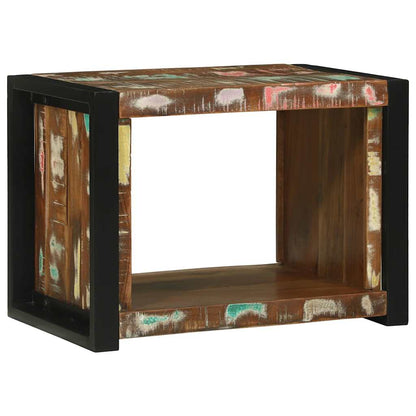 Wall Cube with Storage Brown 55 x 35 x 40 cm Solid Reclaim Wood
