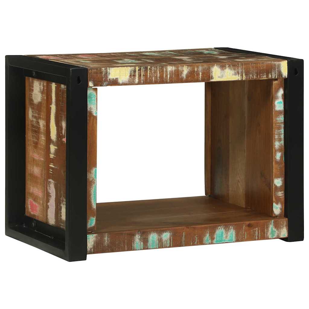 Wall Cube with Storage Brown 55 x 35 x 40 cm Solid Reclaim Wood
