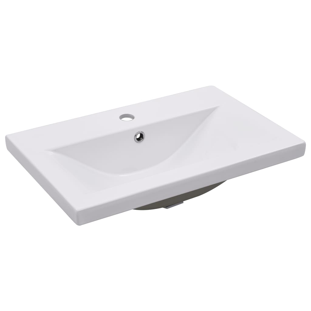 2 Piece Bathroom Furniture Set Ceramic and Engineered Wood