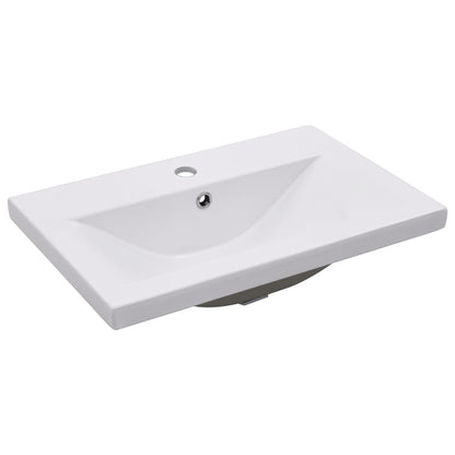 2 Piece Bathroom Furniture Set Ceramic and Engineered Wood