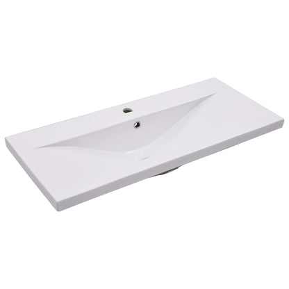 2 Piece Bathroom Furniture Set Ceramic and Engineered Wood