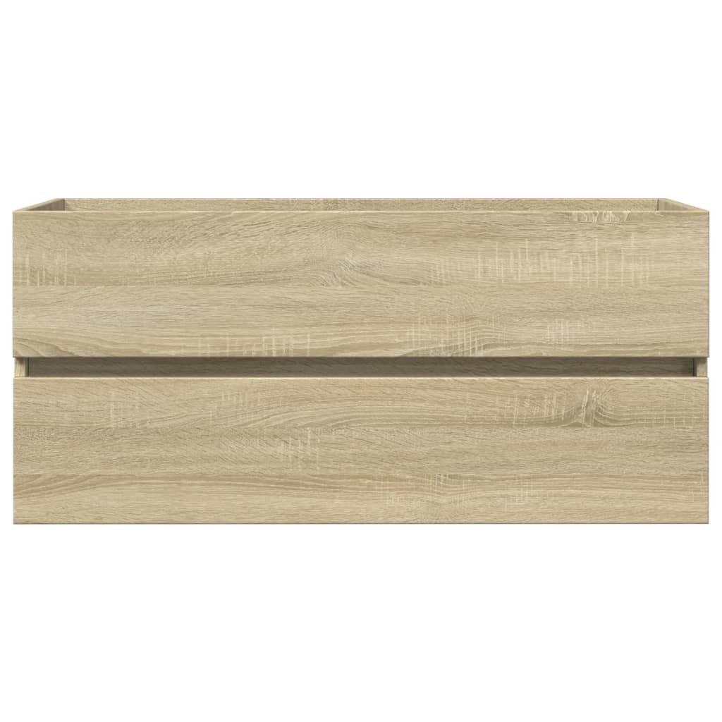 2 Piece Bathroom Furniture Set Ceramic and Engineered Wood