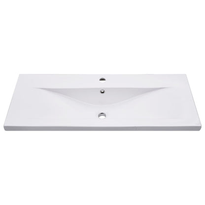 2 Piece Bathroom Furniture Set Ceramic and Engineered Wood