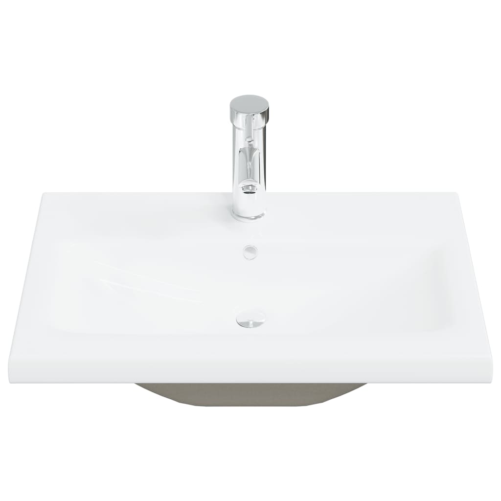 2 Piece Bathroom Furniture Set Ceramic and Engineered Wood