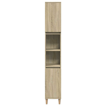 3 Piece Bathroom Furniture Set Sonoma Oak Engineered Wood