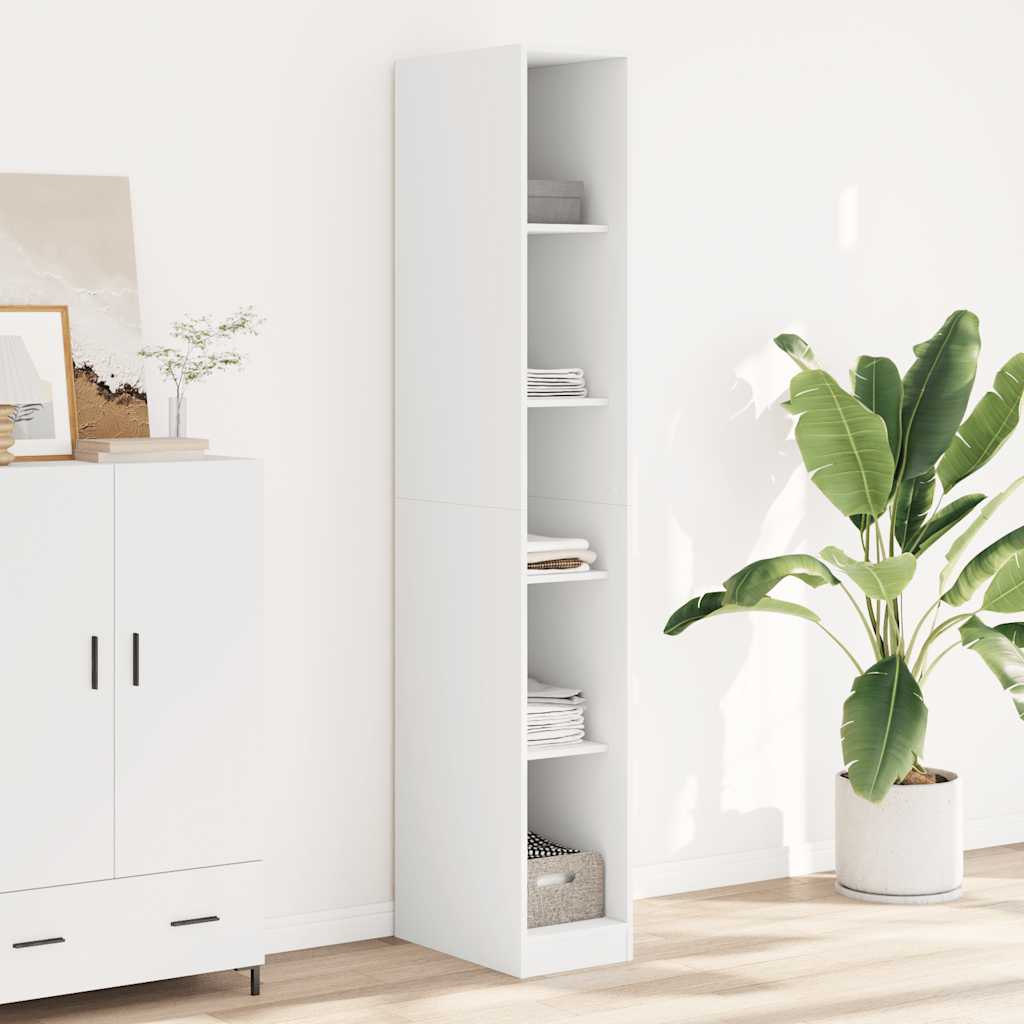 Wardrobe White 30x50x200 cm Engineered Wood