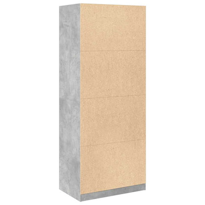 Wardrobe Concrete Grey 80x50x200 cm Engineered Wood