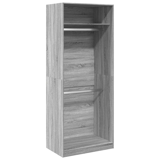 Wardrobe Grey Sonoma 80x50x200 cm Engineered Wood