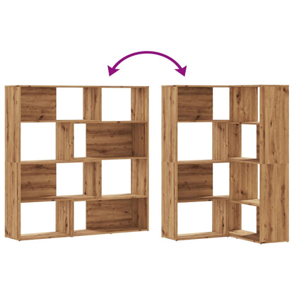 Corner Bookcase 4-Tier Artisian Oak 85x85x140 cm Engineered Wood