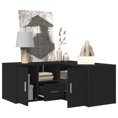 Corner Cabinet Black 160x40x45 cm Engineered Wood