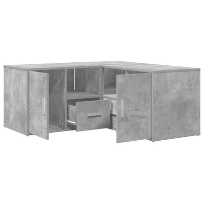 Corner Cabinet Concrete Grey 160x40x45 cm Engineered Wood