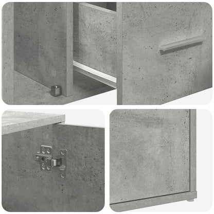 Corner Cabinet Concrete Grey 160x40x45 cm Engineered Wood