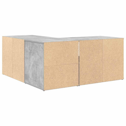 Corner Cabinet Concrete Grey 160x40x45 cm Engineered Wood