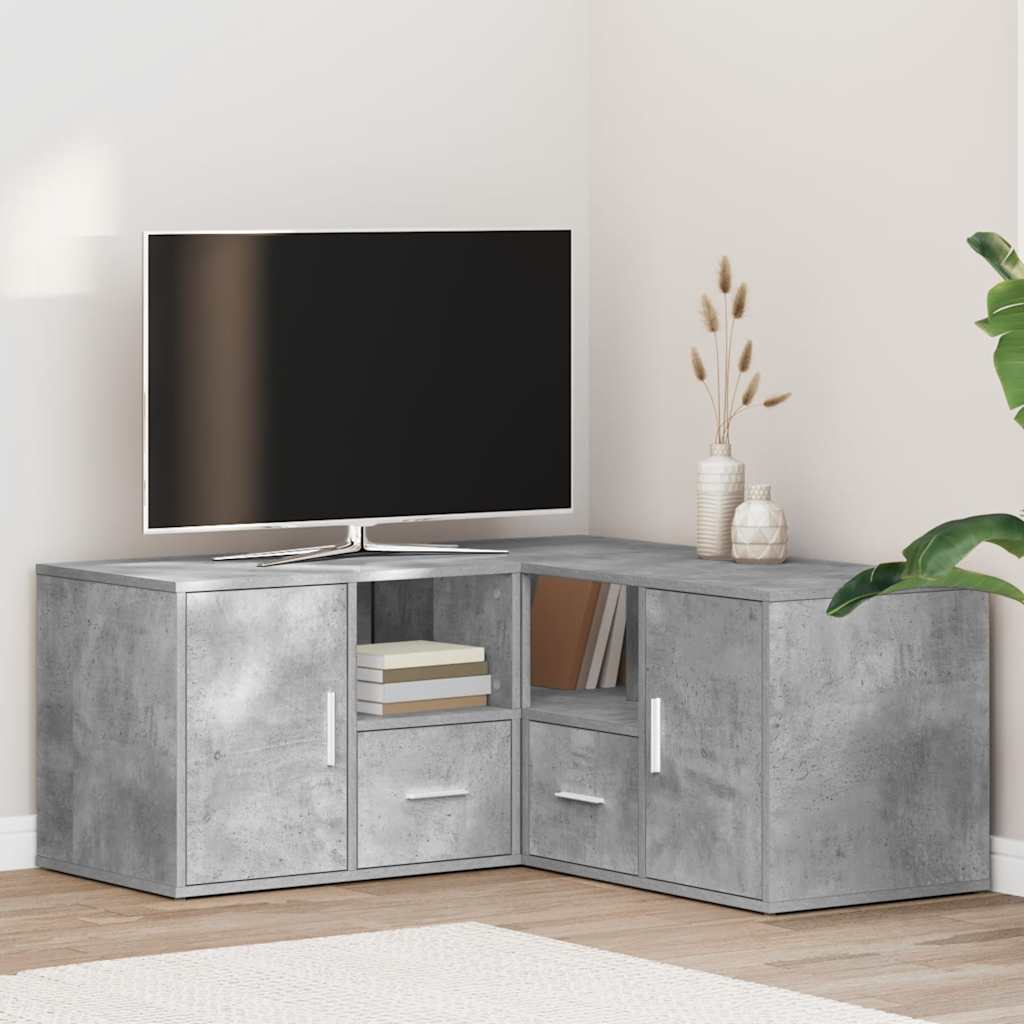 Corner Cabinet Concrete Grey 160x40x45 cm Engineered Wood