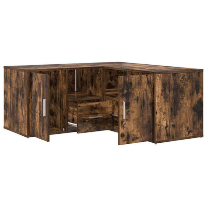 Corner Cabinet Smoked Oak 160x40x45 cm Engineered Wood