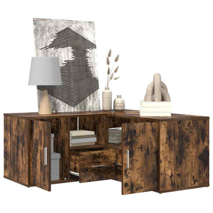 Corner Cabinet Smoked Oak 160x40x45 cm Engineered Wood