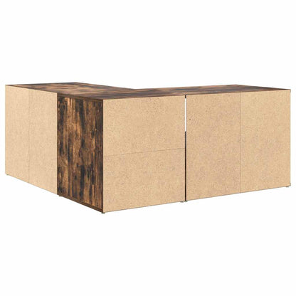 Corner Cabinet Smoked Oak 160x40x45 cm Engineered Wood