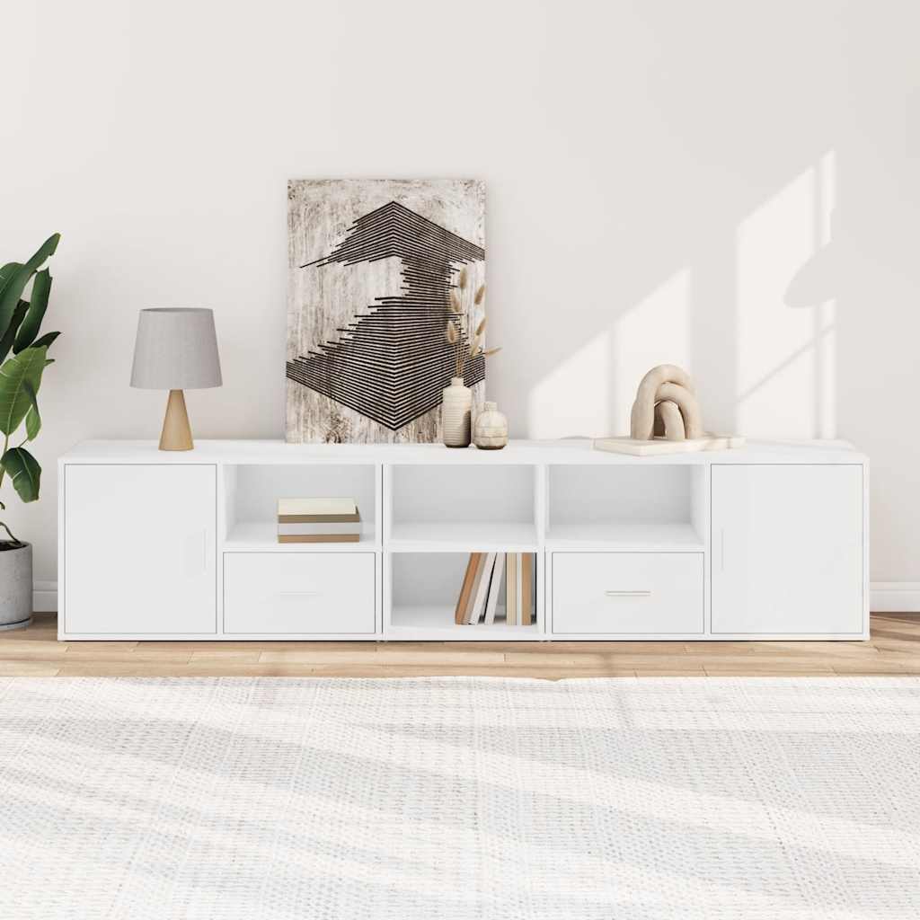 Corner Cabinet White 200x40x45 cm Engineered Wood