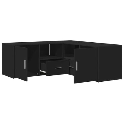 Corner Cabinet Black 200x40x45 cm Engineered Wood